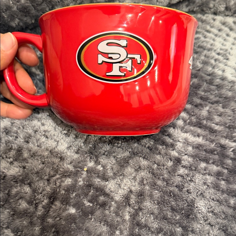 Vibrant Red SF Logo Mug - Picture 5 of 5